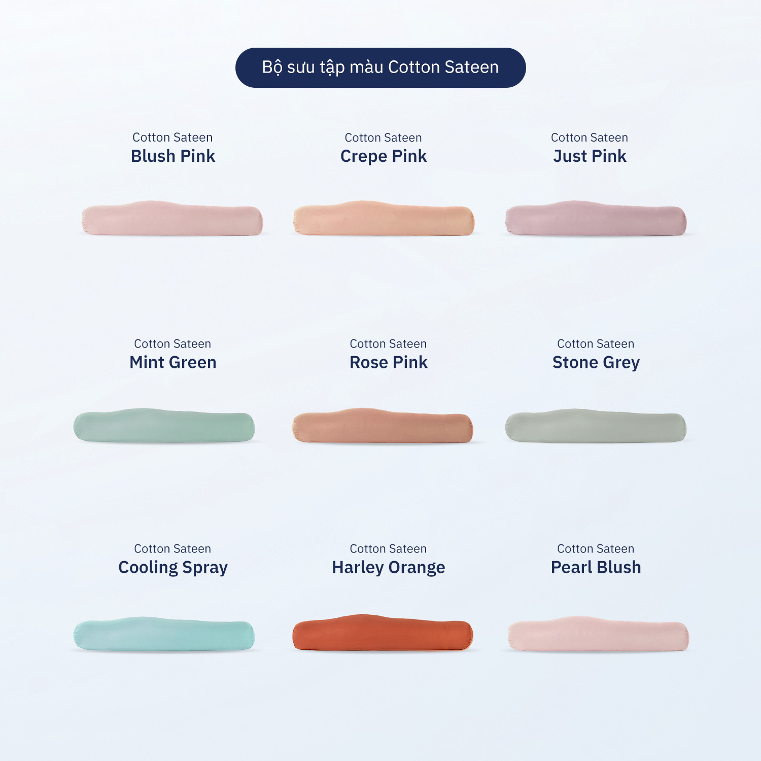 Vỏ Gối Ôm Cotton Sateen