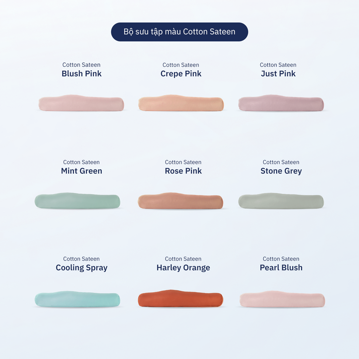 Vỏ Gối Ôm Cotton Sateen