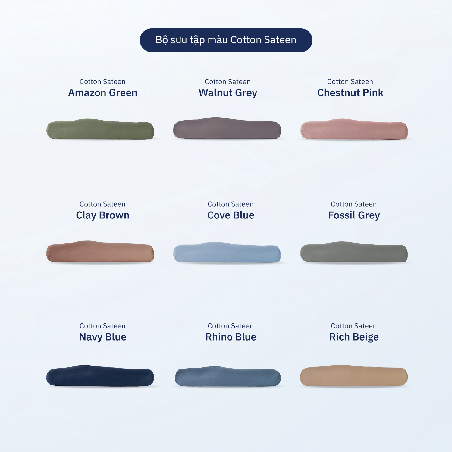 Vỏ Gối Ôm Cotton Sateen