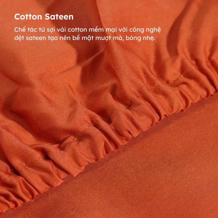 Bộ Ga Giường Cotton Sateen