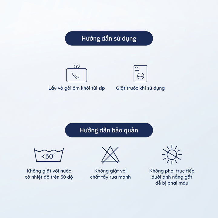 Vỏ Gối Ôm Cotton Sateen