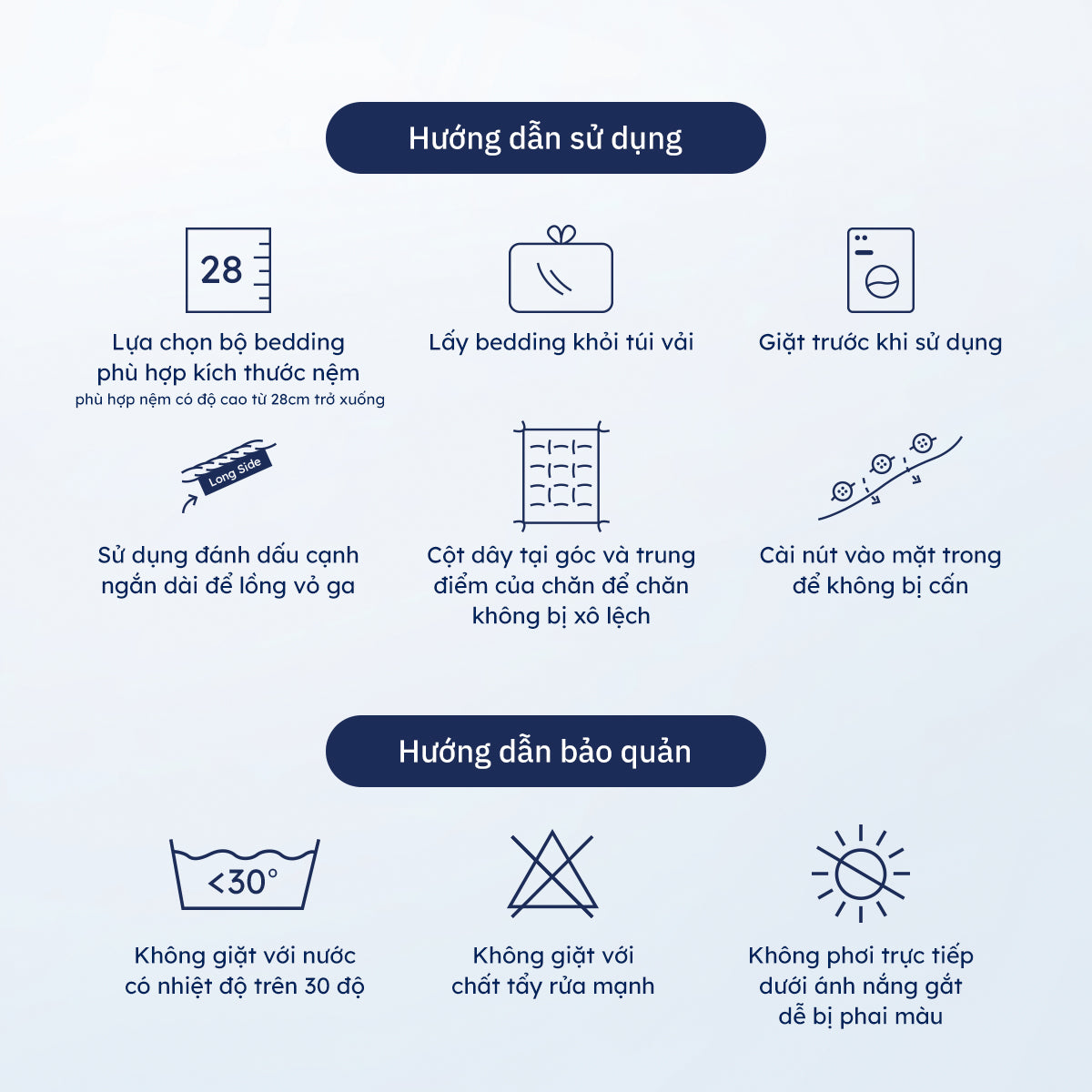 Bộ Ga Giường Cotton Sateen