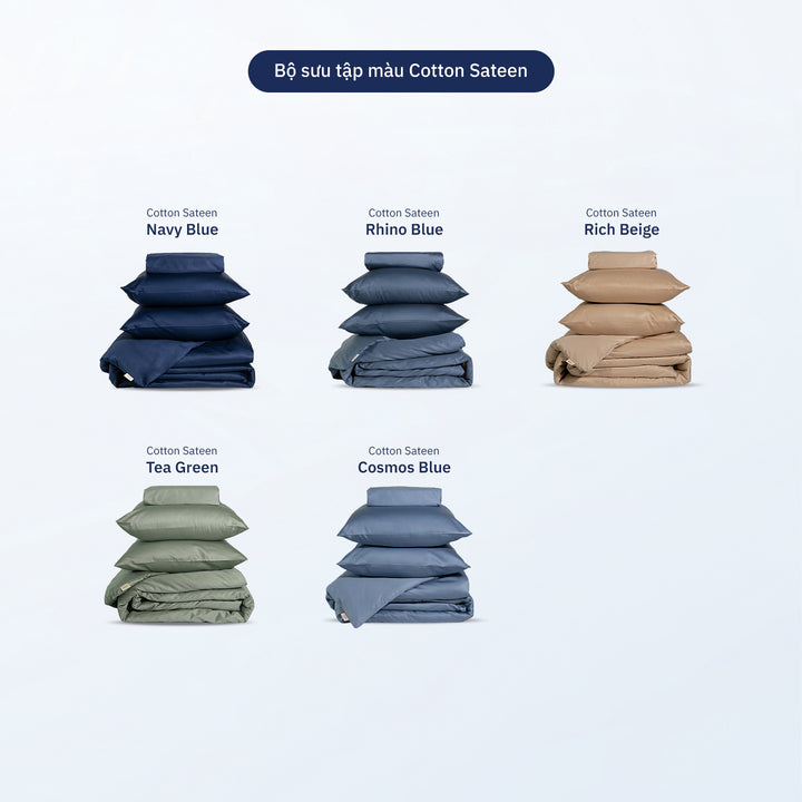 Bộ Ga Giường Cotton Sateen