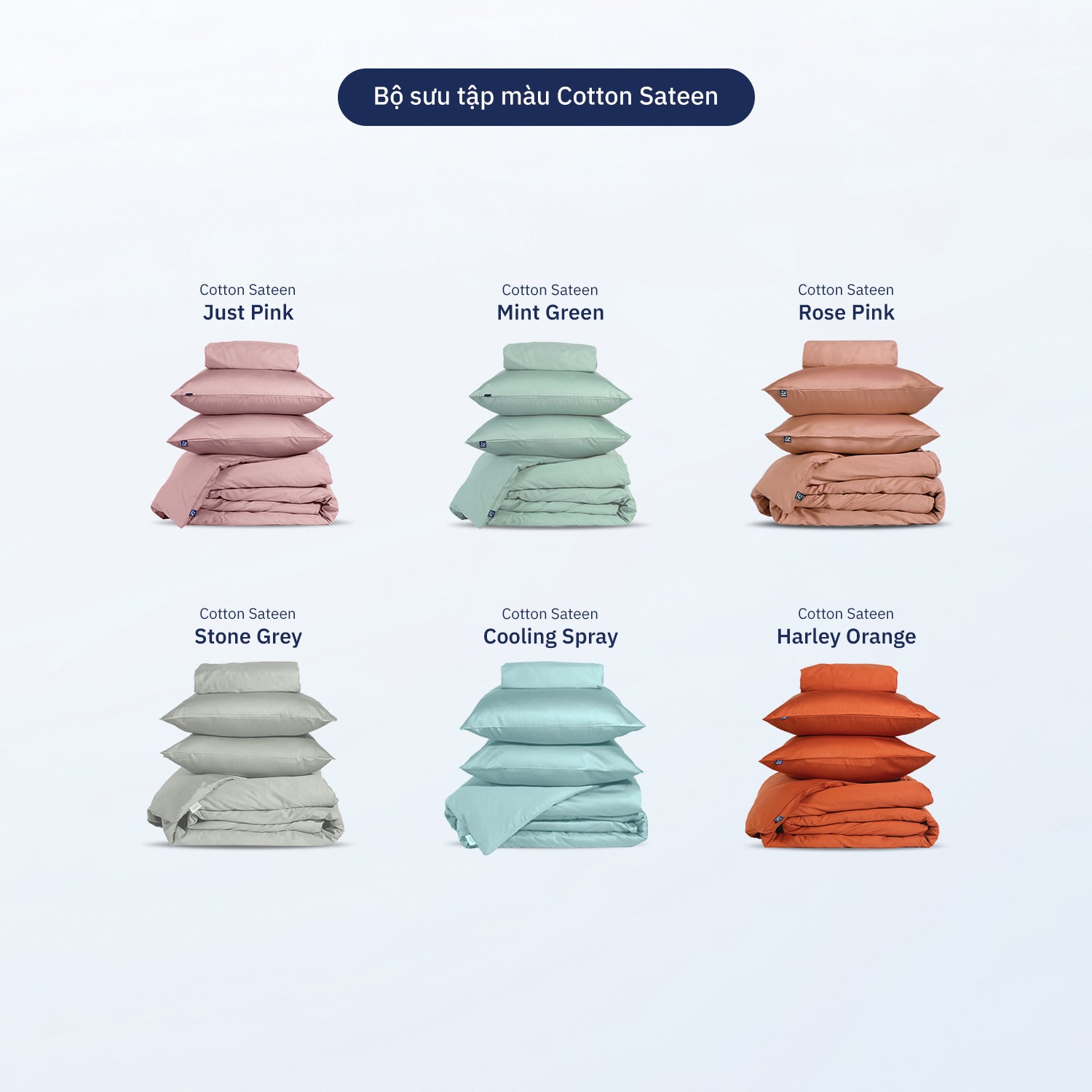 Bộ Ga Giường Cotton Sateen