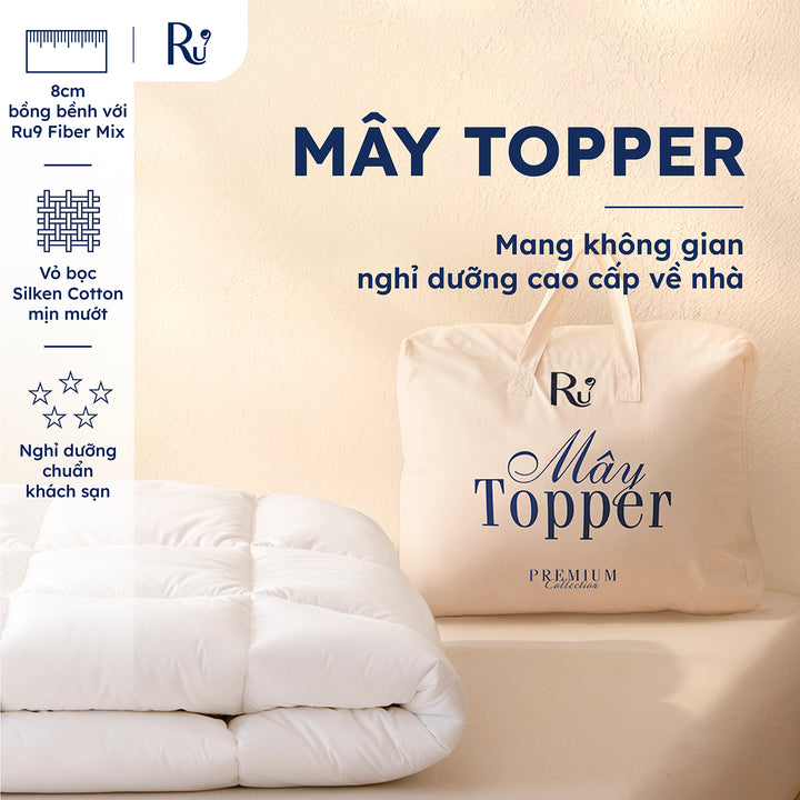 Combo Hybrid + Topper Mây + 2 Gối Mây
