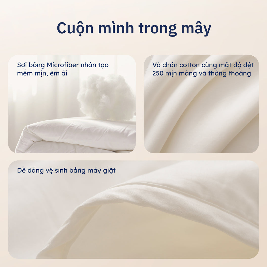 Combo Chăn Mây Everyday + Set Vỏ Chăn Ga Gối Tencel