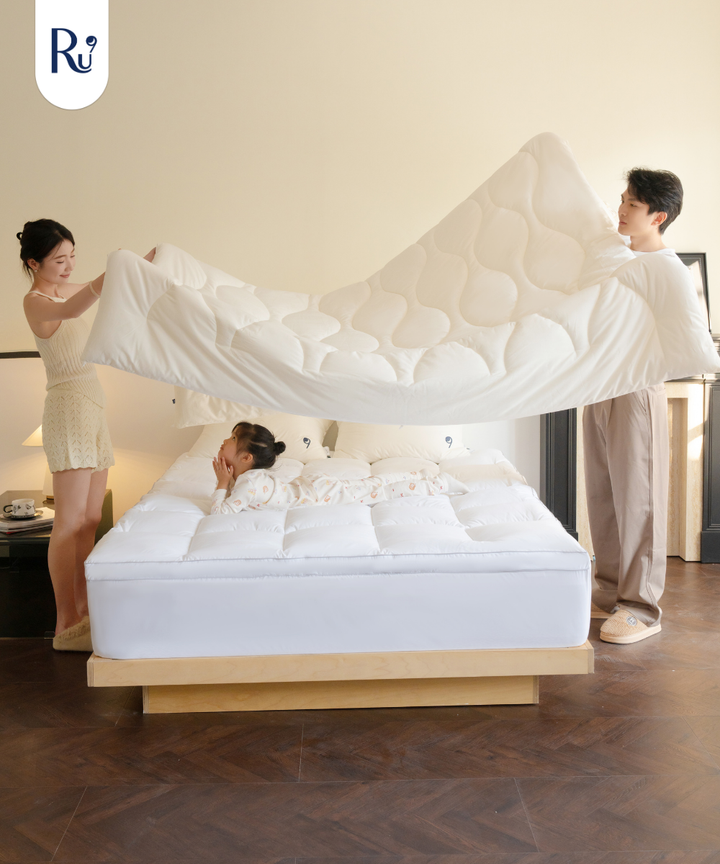 Combo Chăn Mây Đông + Set Vỏ Chăn Ga Gối Tencel