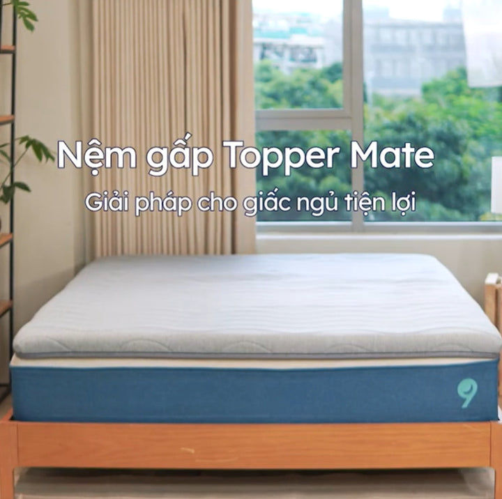 Combo Topper Mate + Vỏ Ga Cotton Sateen