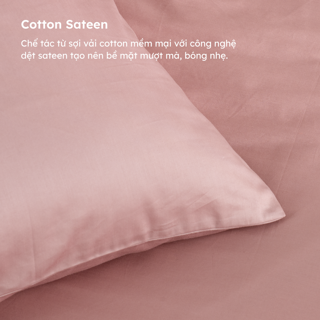 Bộ Vỏ Gối Cotton Sateen
