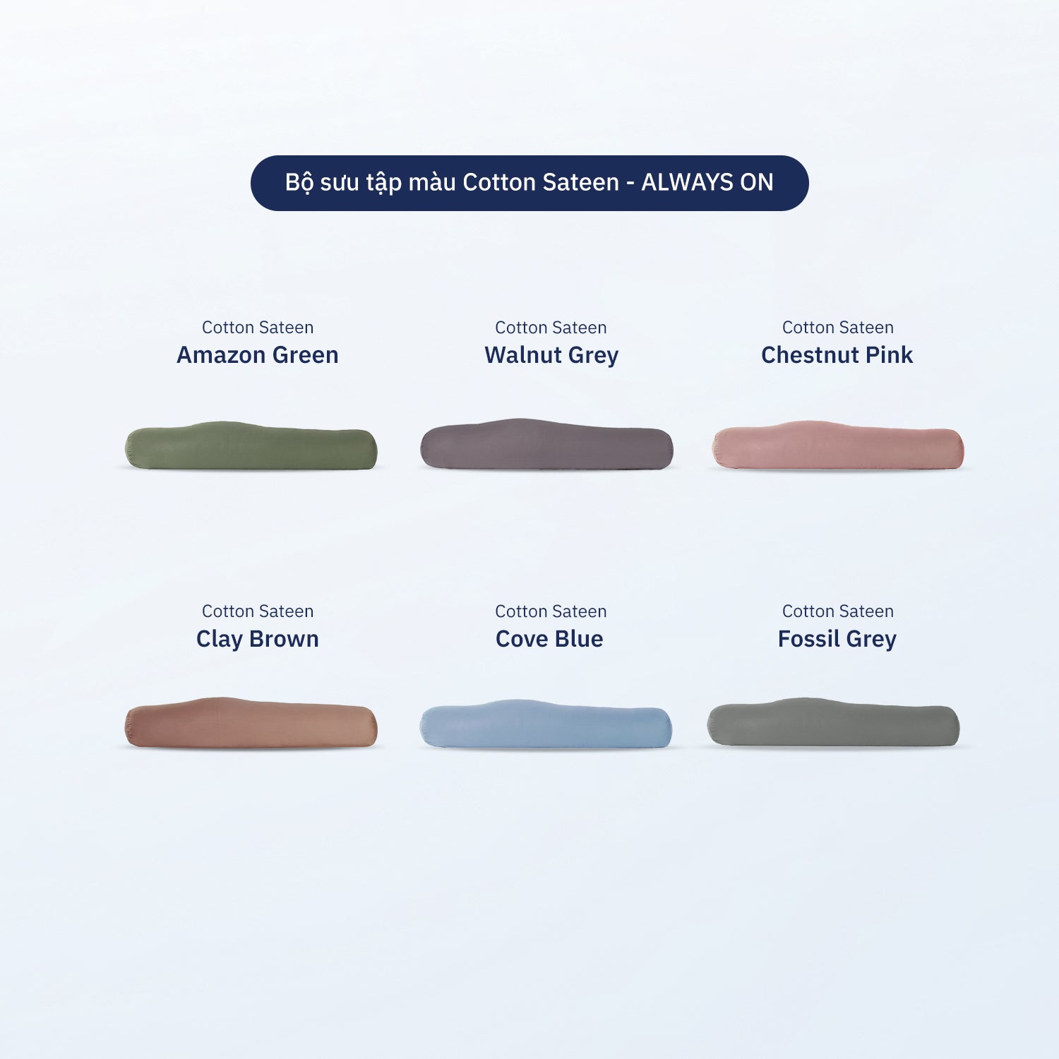 Vỏ Gối Ôm Cotton Sateen