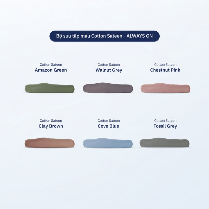 Vỏ Gối Ôm Cotton Sateen