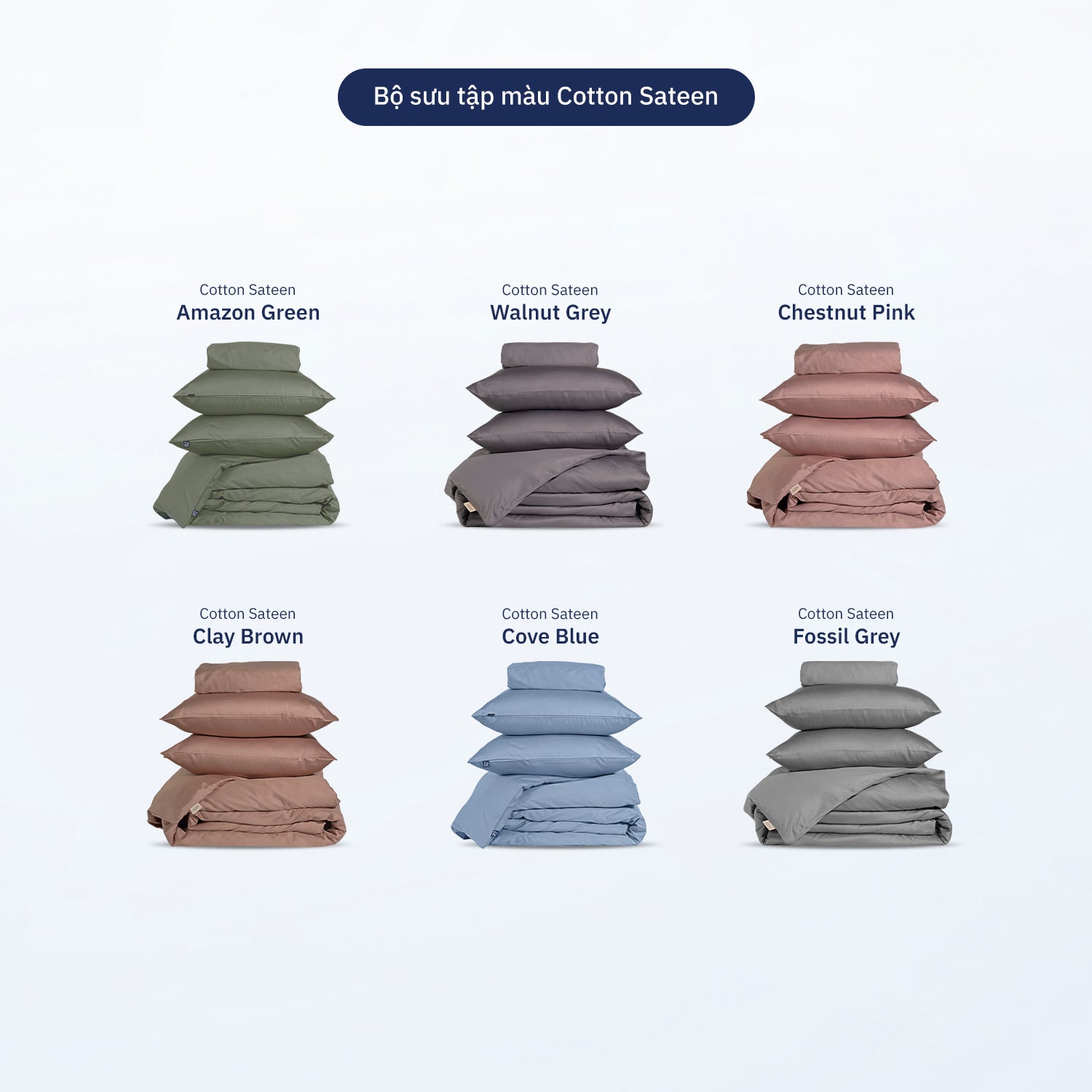 Bộ Ga Giường Cotton Sateen