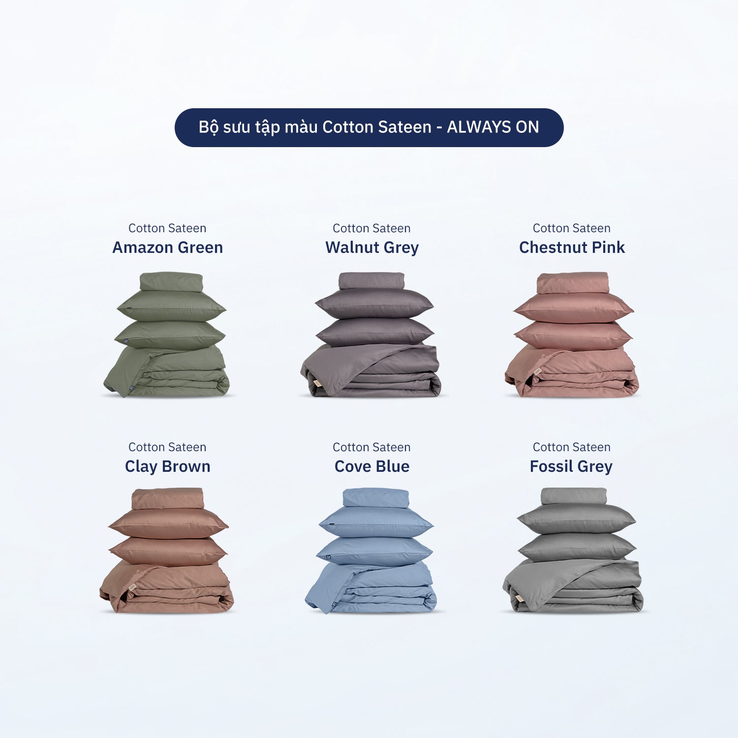 Bộ Ga Giường Cotton Sateen