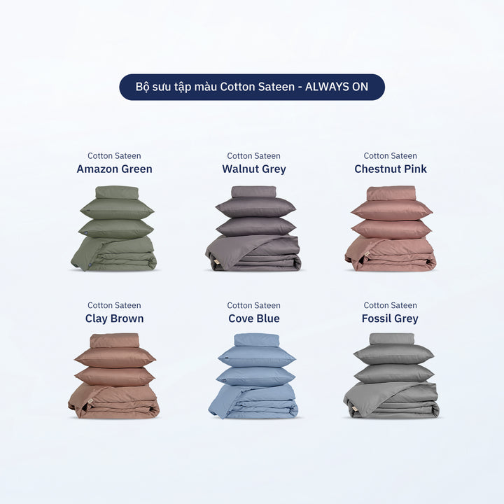 Bộ Ga Giường Cotton Sateen