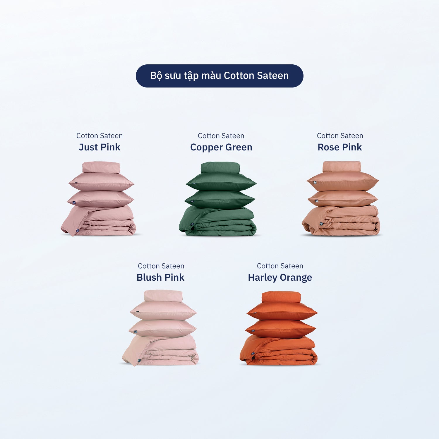 Bộ Ga Giường Cotton Sateen