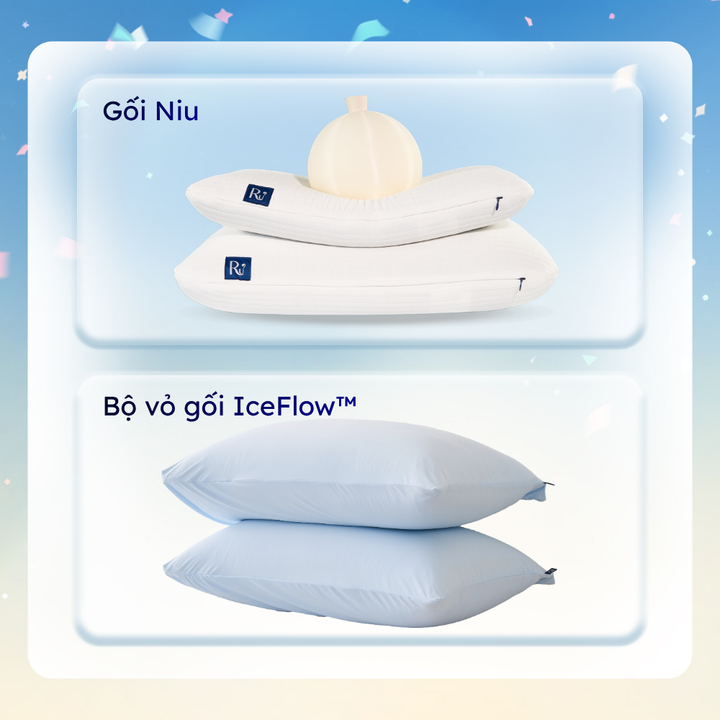 Combo 2 Gối Niu + Bộ Vỏ Gối IceFlow™