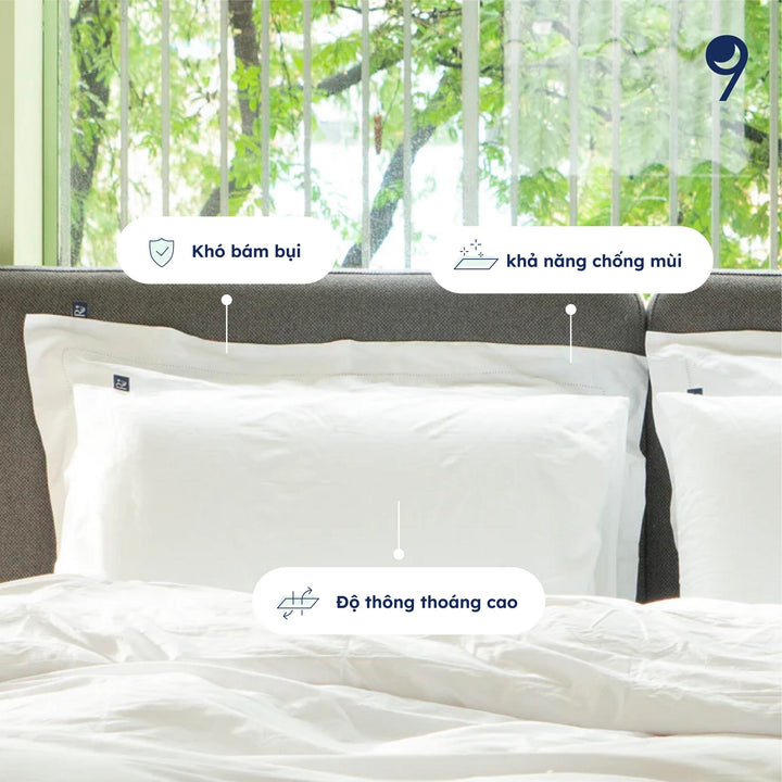 Bộ Vỏ Gối Ru9 Percale Cotton