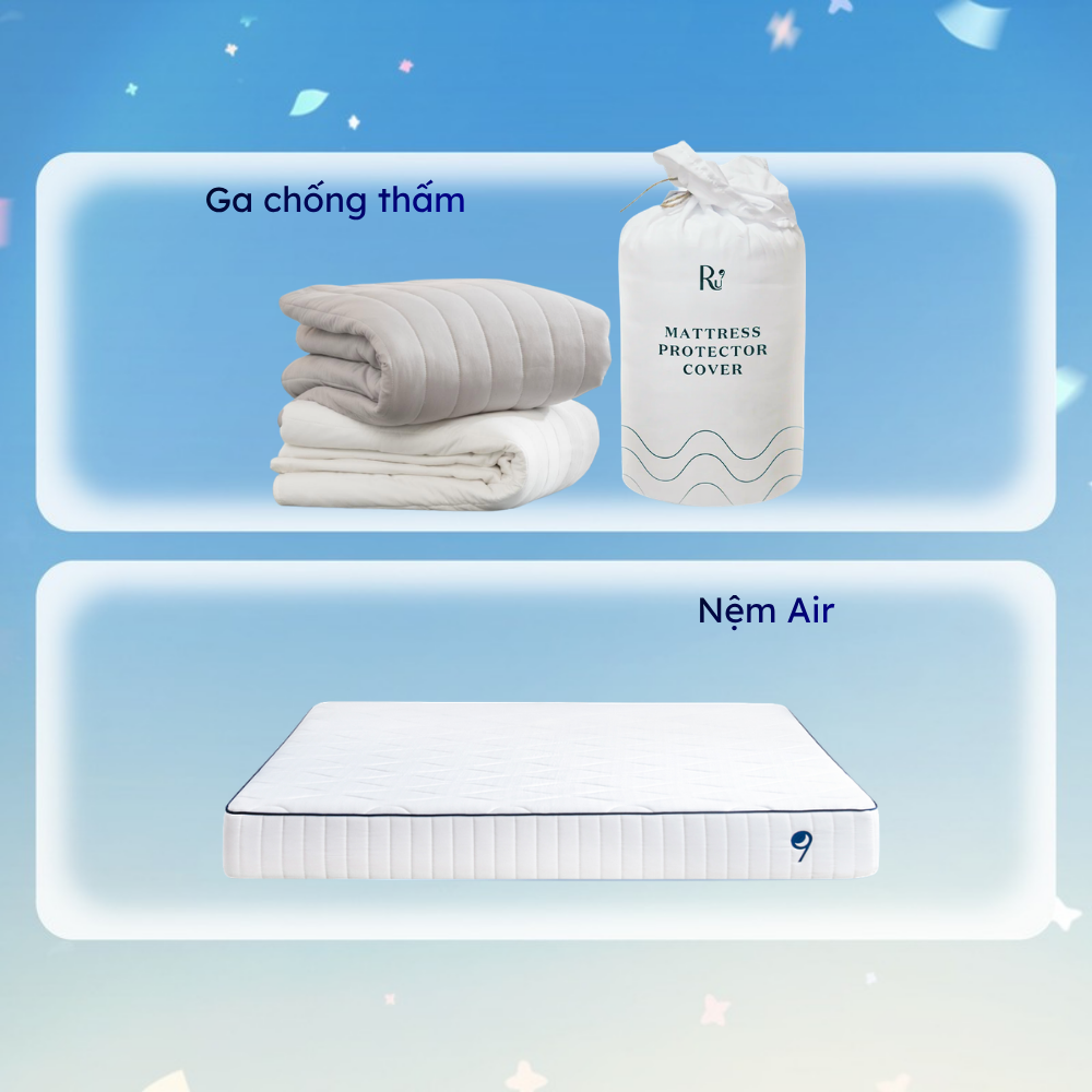 Combo Nệm Air + Ga Chống Thấm