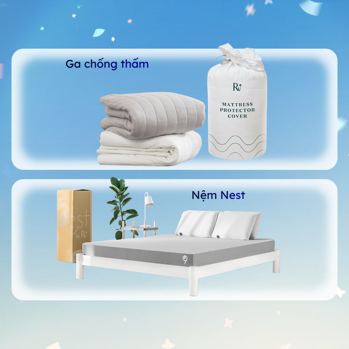Combo Nệm Nest + Ga Chống Thấm