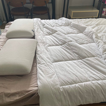 I bought a good sleep product combo. It was great with the comfort of the mattress. I am a person who often sweats my back when I sleep, so it is easy to get hot. From the day I switched to using ru9, I no longer had hot back