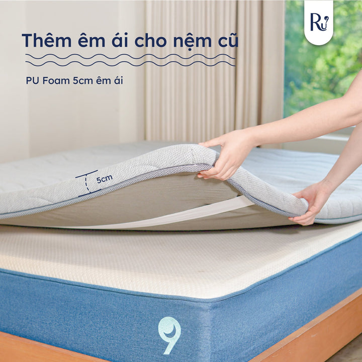 Combo Topper Mate + Vỏ Ga Tencel
