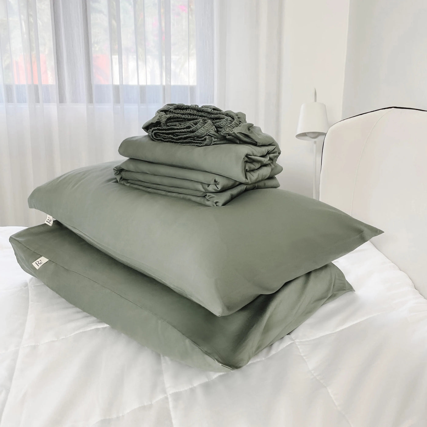Ru9 Cotton Sateen 300TC Bedding Set (Amazon Green X81)